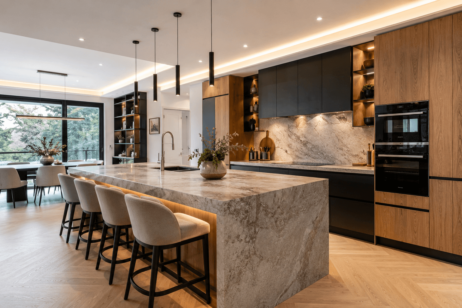 Rénovation de cuisine dans les Hauts-de-Seine : budget, étapes, plomberie, électricité, ouverture sur séjour et accompagnement travaux avec N-TERRE.
