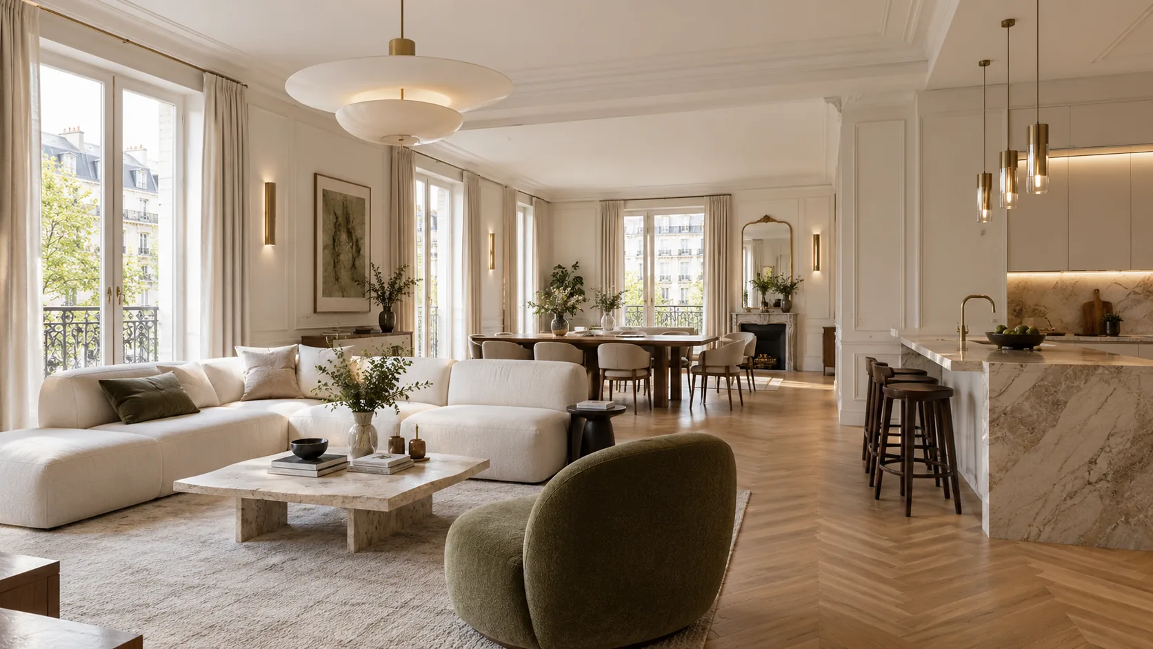 Visuel d’ambiance illustratif pour une rénovation lourde d’appartement dans les Hauts-de-Seine