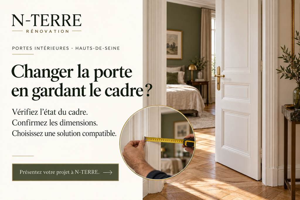 Changer une porte intérieure en conservant le cadre — N‑TERRE